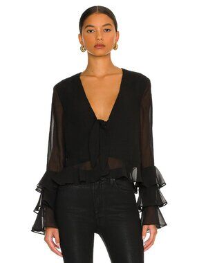 Tularosa Black Winnie Blouse size XS